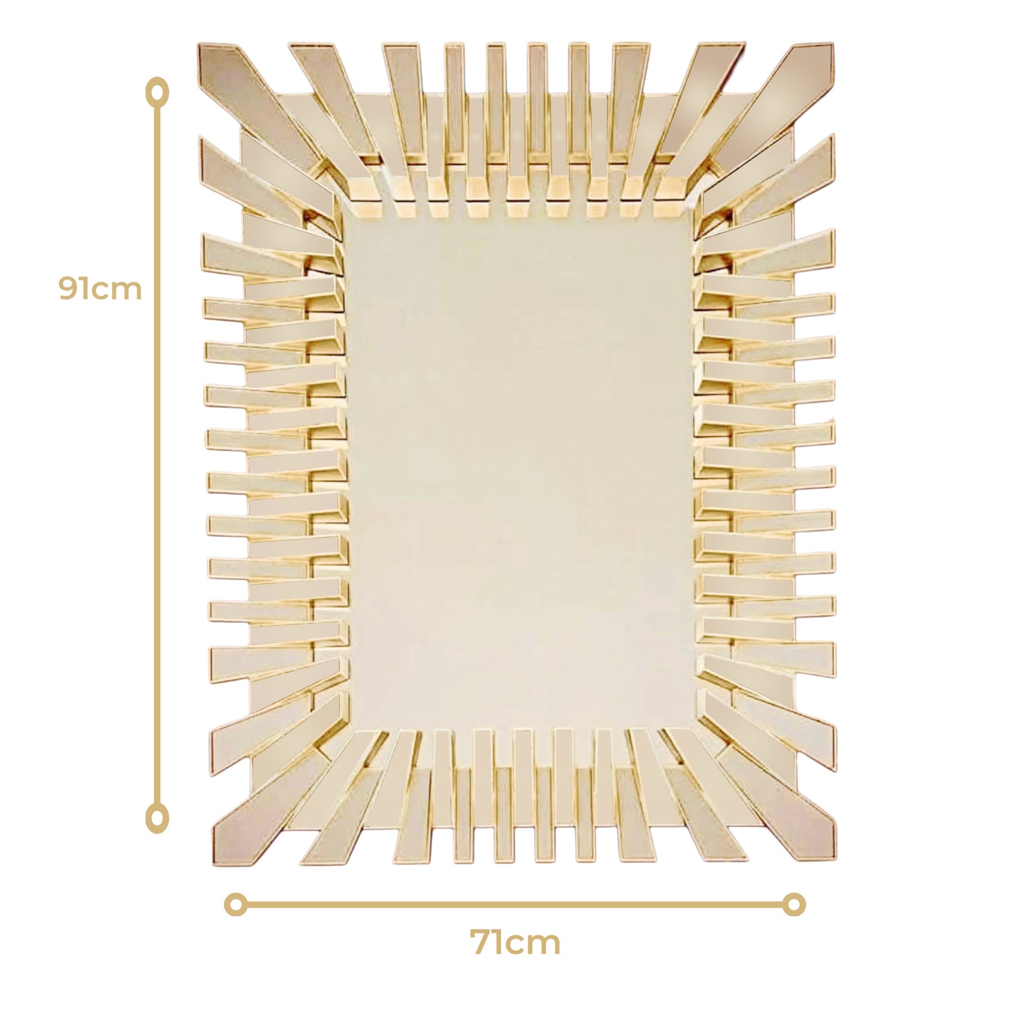 Grande Miroir Dorée 91/71cm