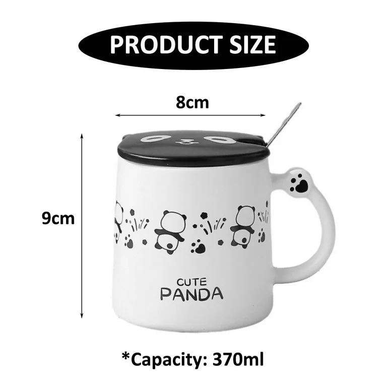 Mug en Porcelaine avec Couvercle & Cuillière à café