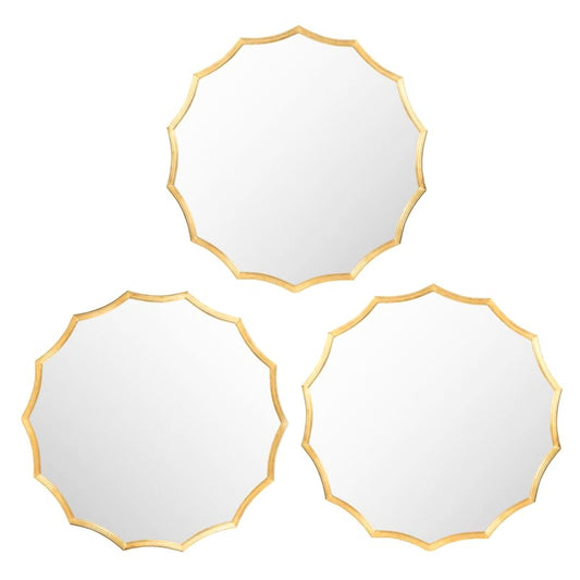 Set de 3 Miroirs Dorées