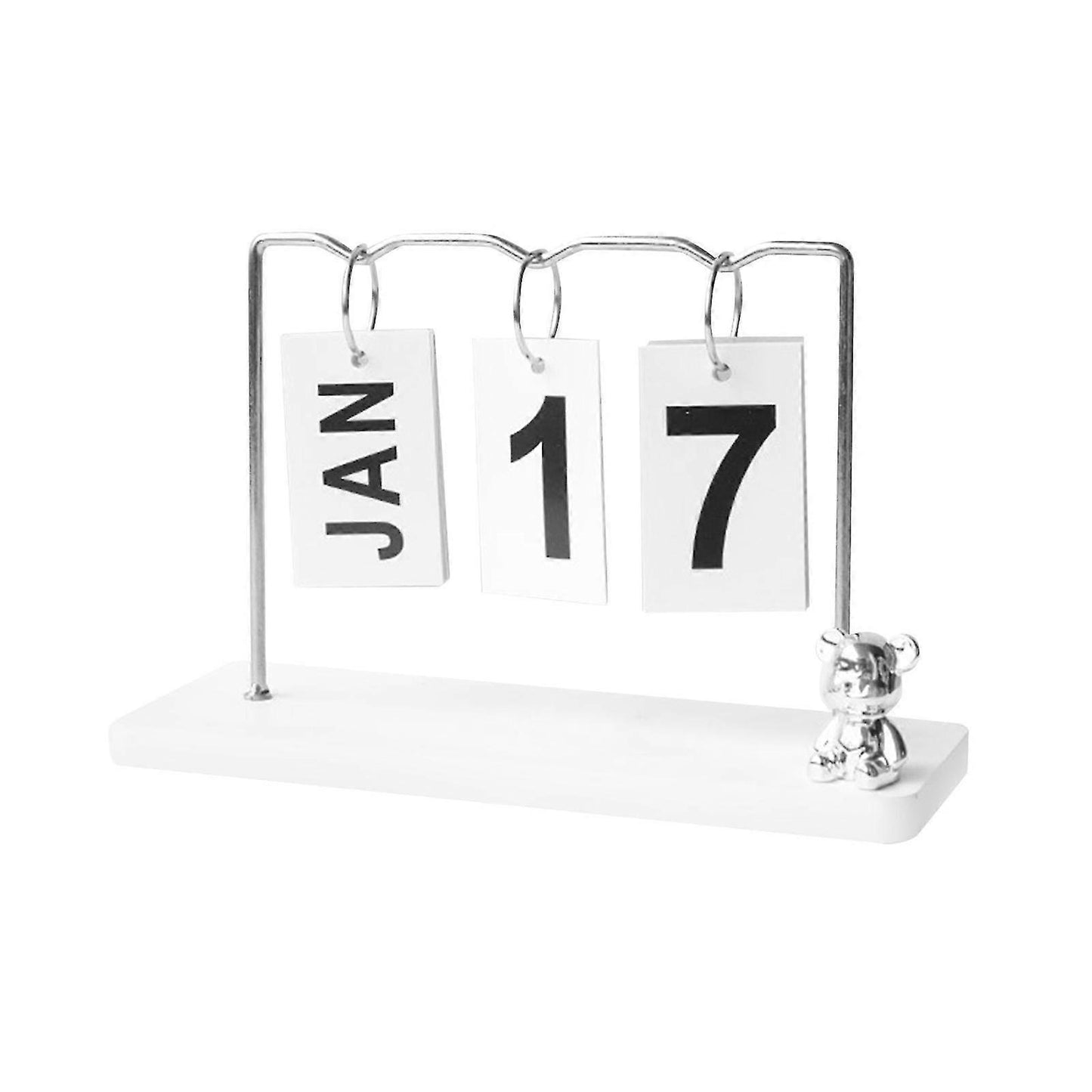 Calendrier de Bureau en Métal Décoratif