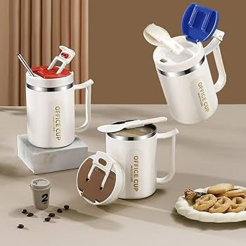 Thermos Mug Blanc avec Cuillère
