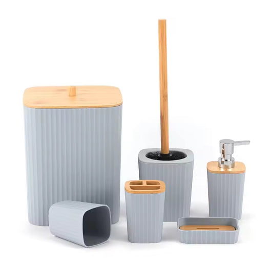 Set de Salle de Bain en Plastique 7 Pièces