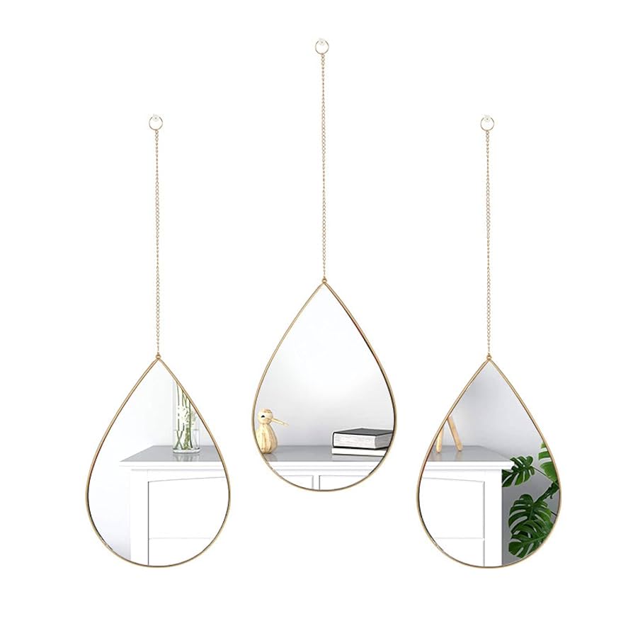 Set de 3 Miroirs Dorées