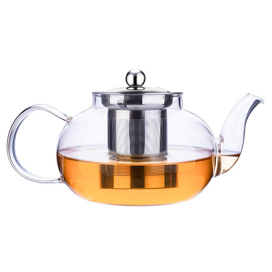 Théière En Verre avec Infuseur Amovible en Acier Inoxydable