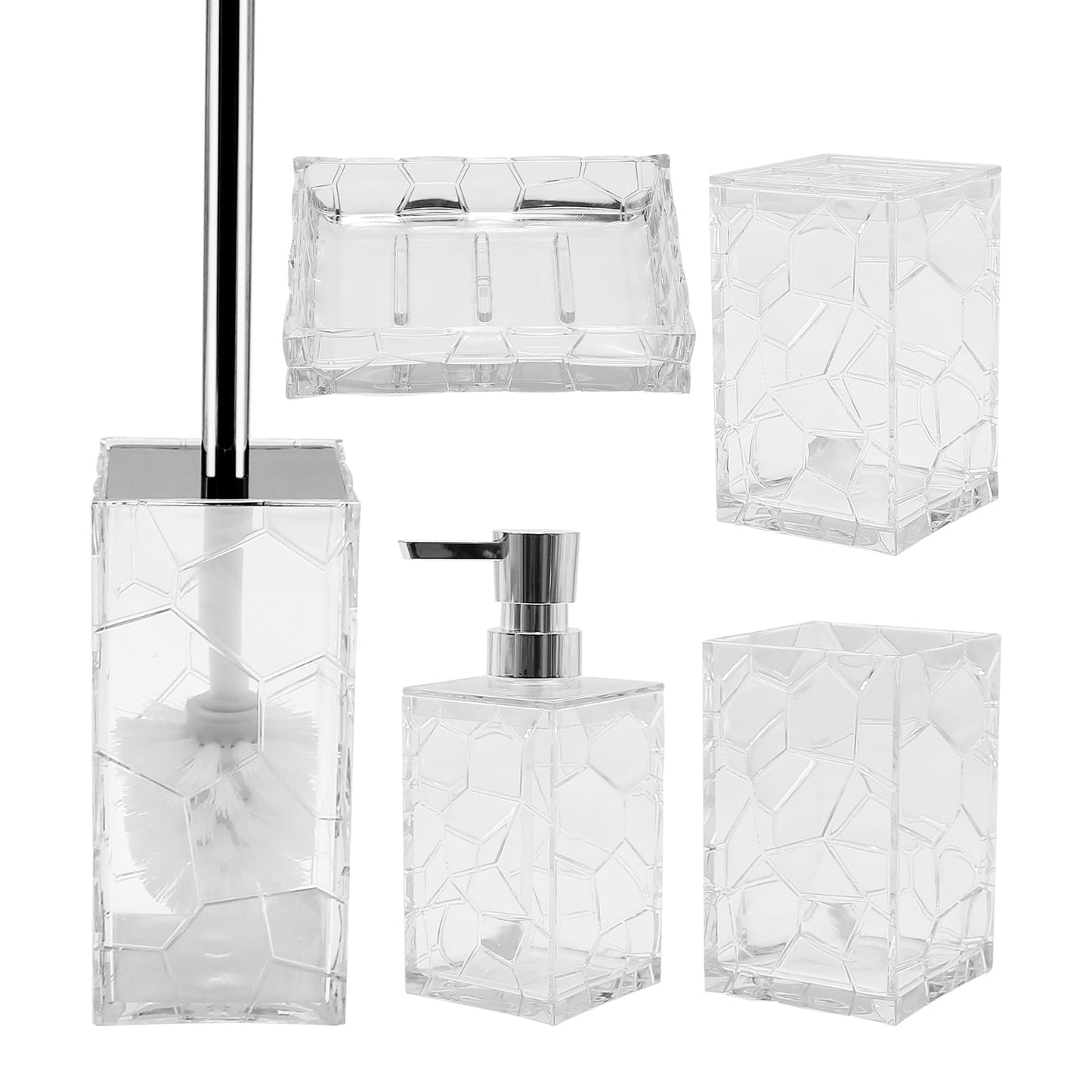 Set de Salle de Bain en Acrylique 6 Pièces