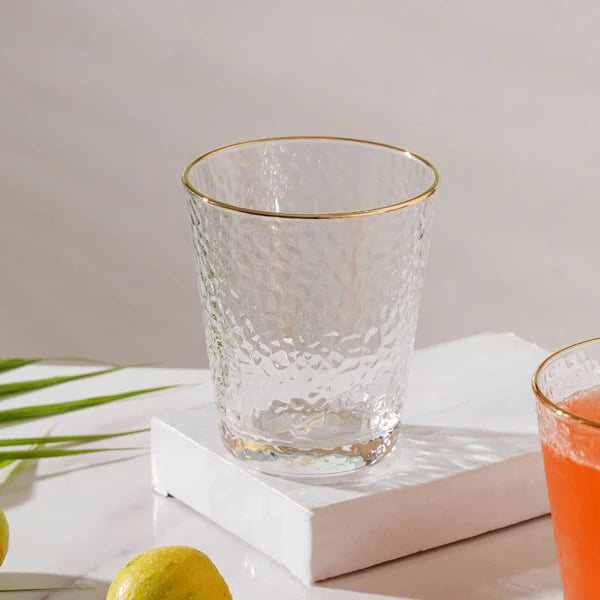 Service de 6 Verres à Eau en Dorée