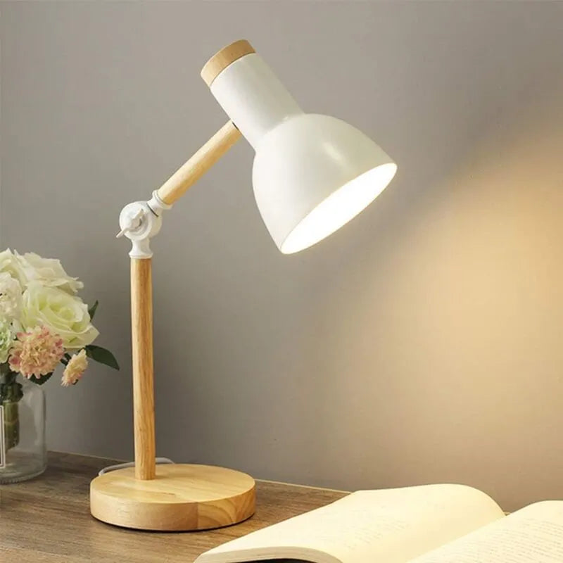 Lampe de Bureau en Bois Moderne