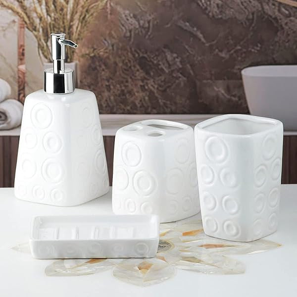 Set de Salle de Bain 4 Pièces en Céramique
