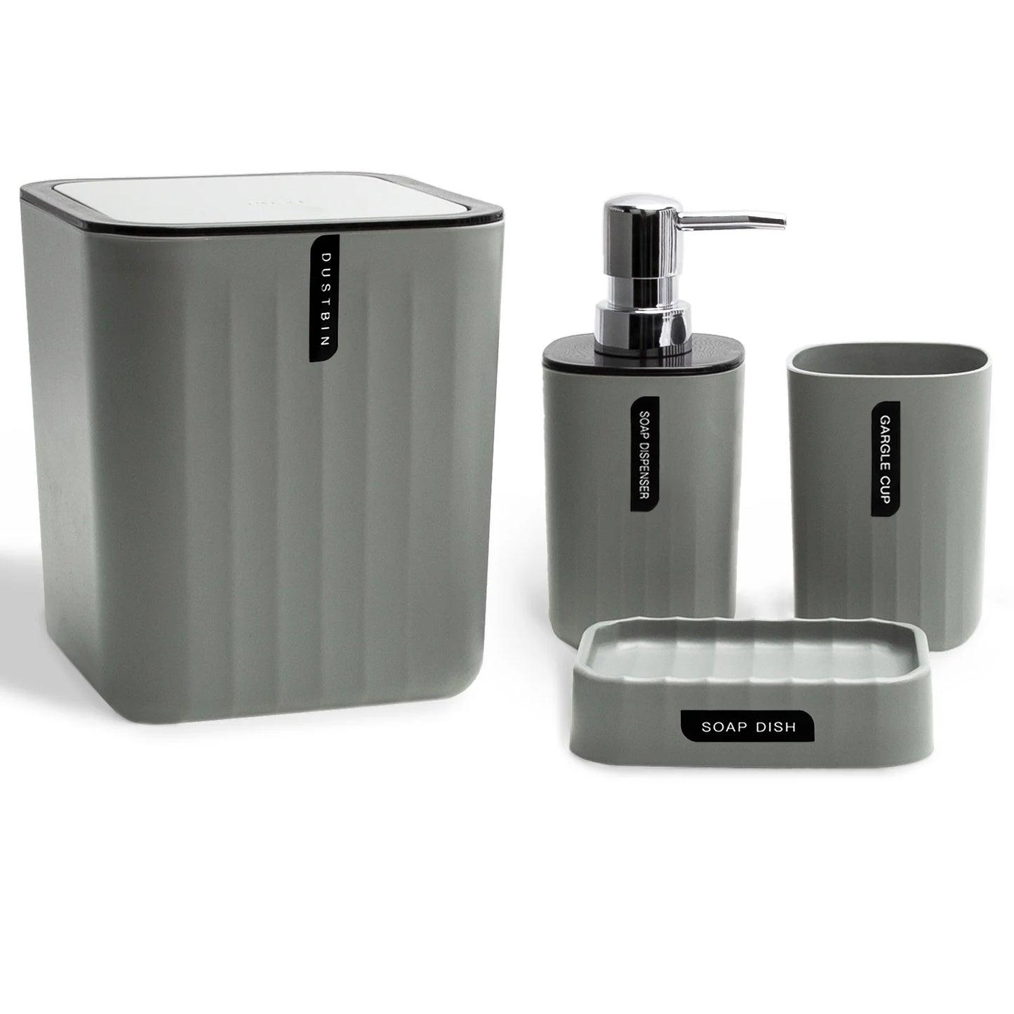 Set de Salle de Bain en Plastique 4 Pièces