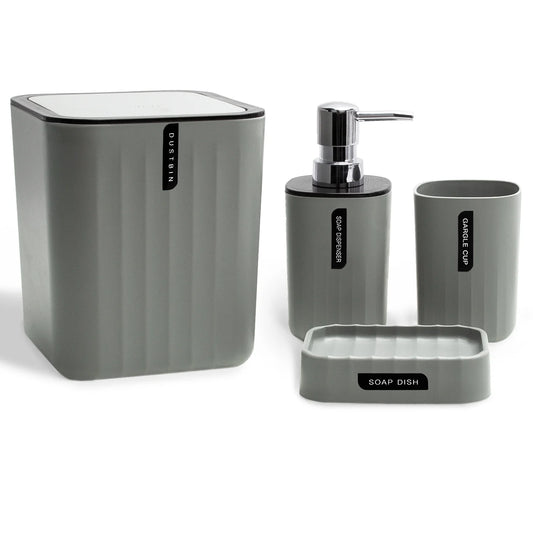 Set de Salle de Bain en Plastique 4 Pièces