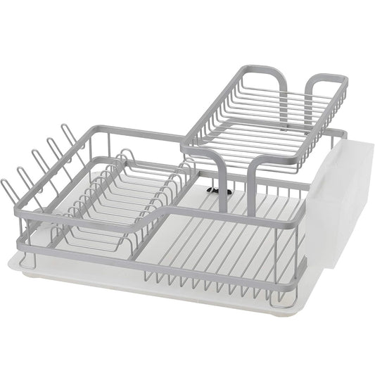 Egouttoir de Vaisselle en Métal Argent