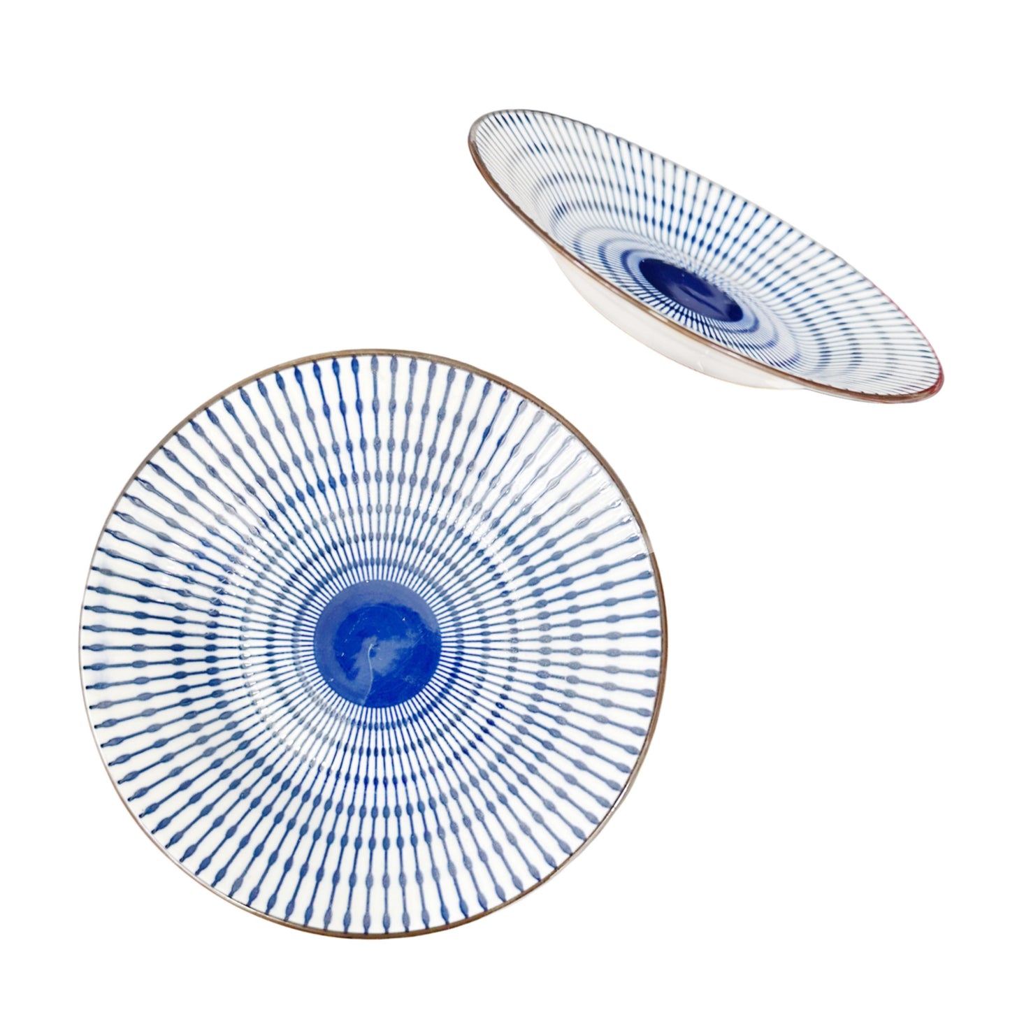 Assiette en Porcelaine Moderne Bleu
