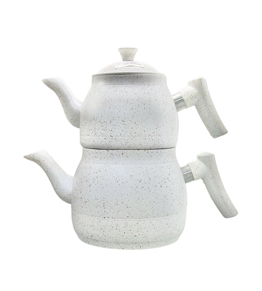 Théière Turc en Granite Blanc