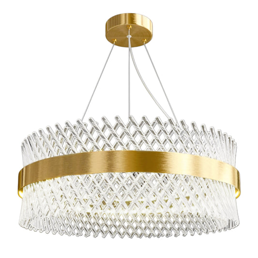 Lustre en Verre & Métal Doré