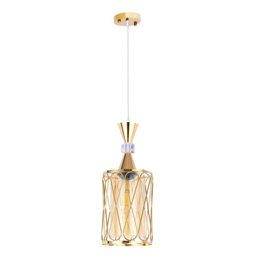 Lampe Suspendue en Métal Dorée