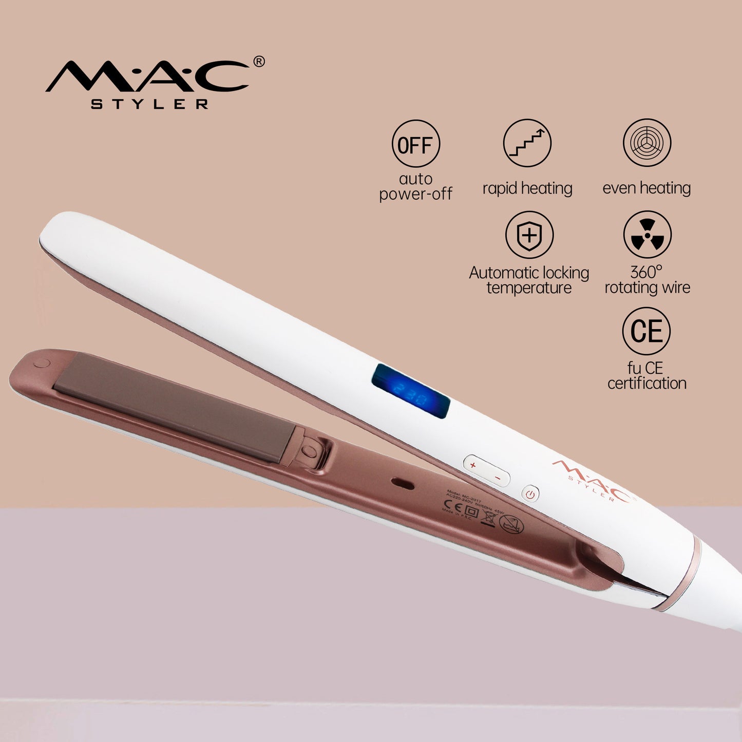 Lisseur de Cheveux en Céramique M.A.C Styler 230°C
