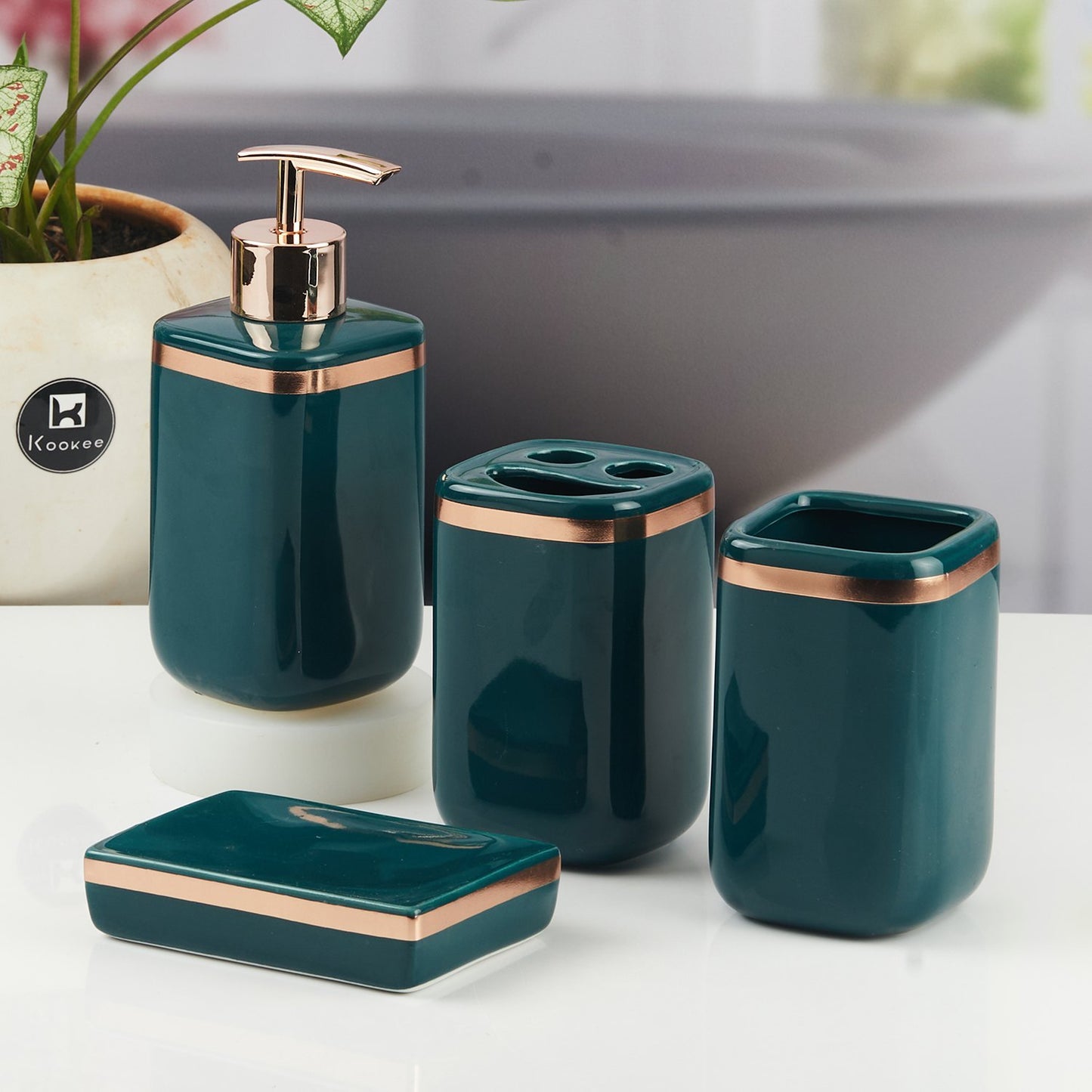 Set de Salle de Bain 4 Pièces en Céramique