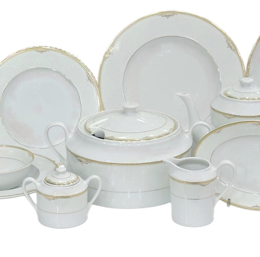 Service À Table En Porcelaine 60 Pièces