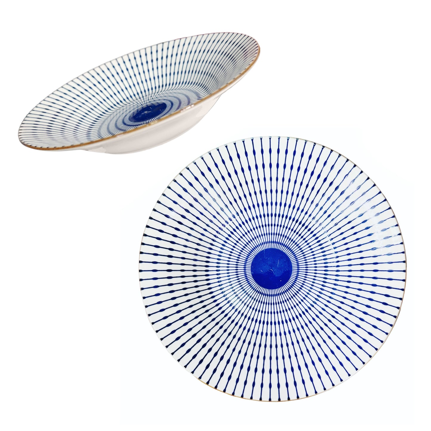 Assiette en Porcelaine Moderne Bleu
