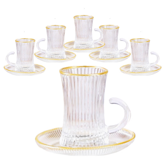 Service À Thé en Verre 12 Pièces