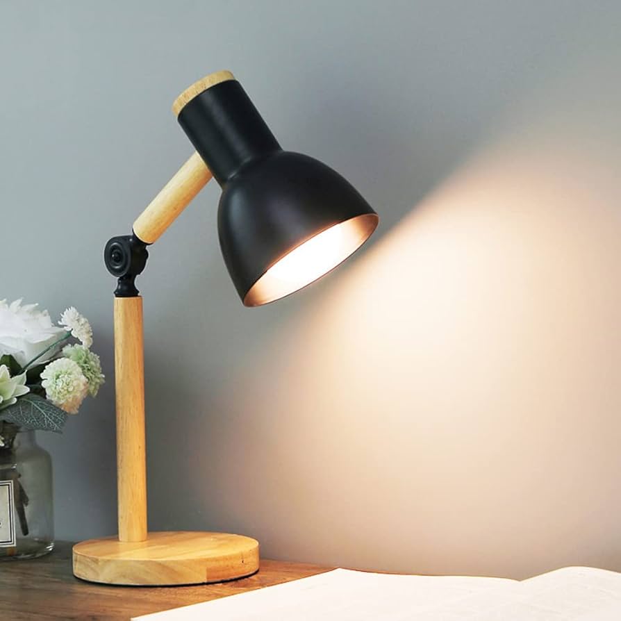 Lampe de Bureau en Bois Moderne