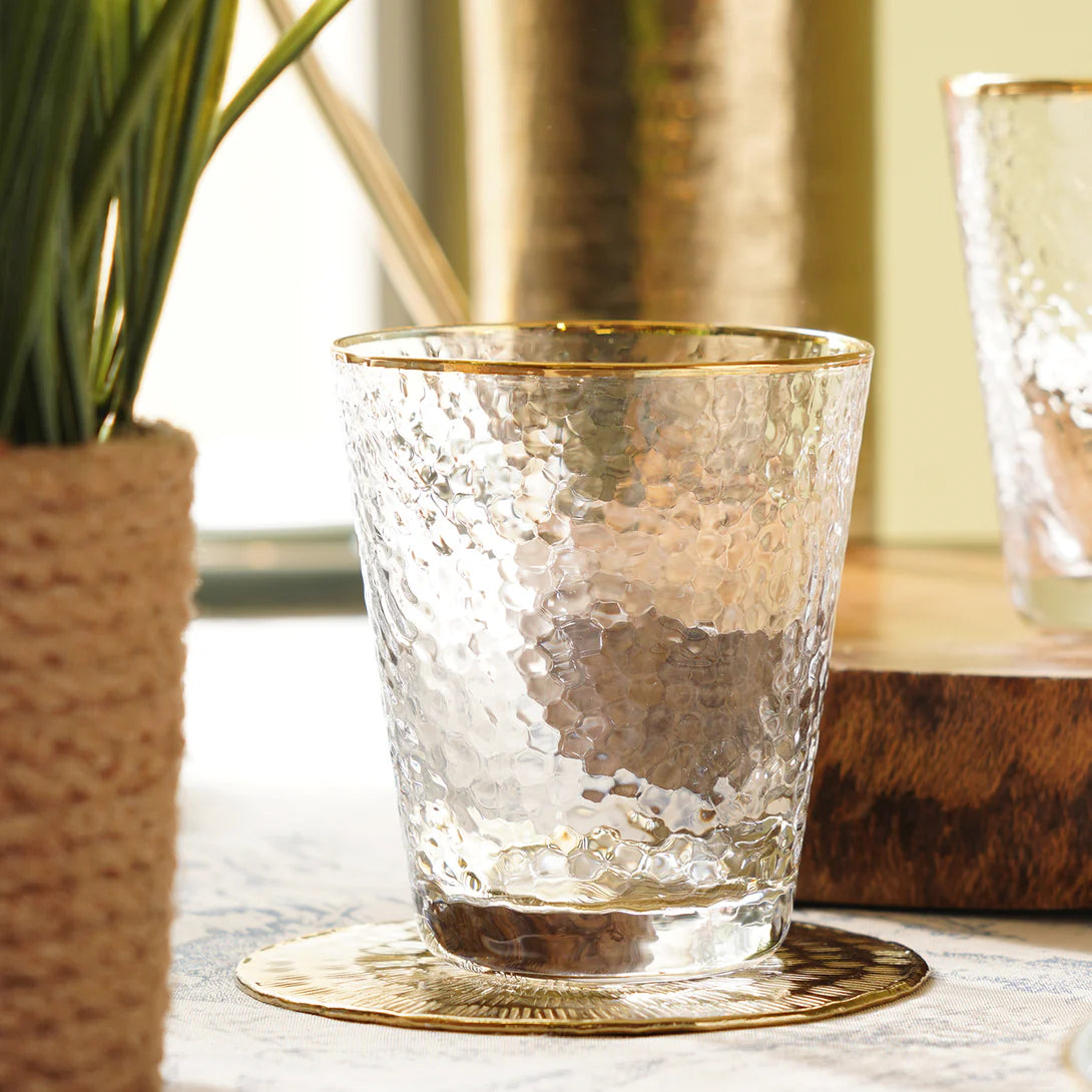 Service de 6 Verres à Eau en Dorée