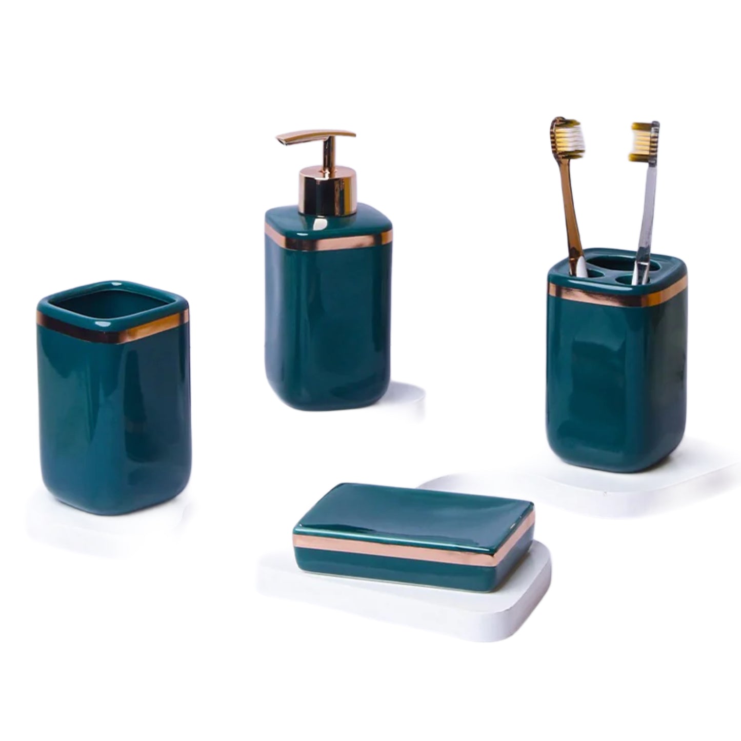 Set de Salle de Bain 4 Pièces en Céramique