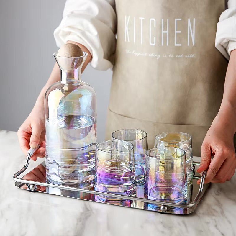 Service à Eau 7 Pièces en Verre Teintée