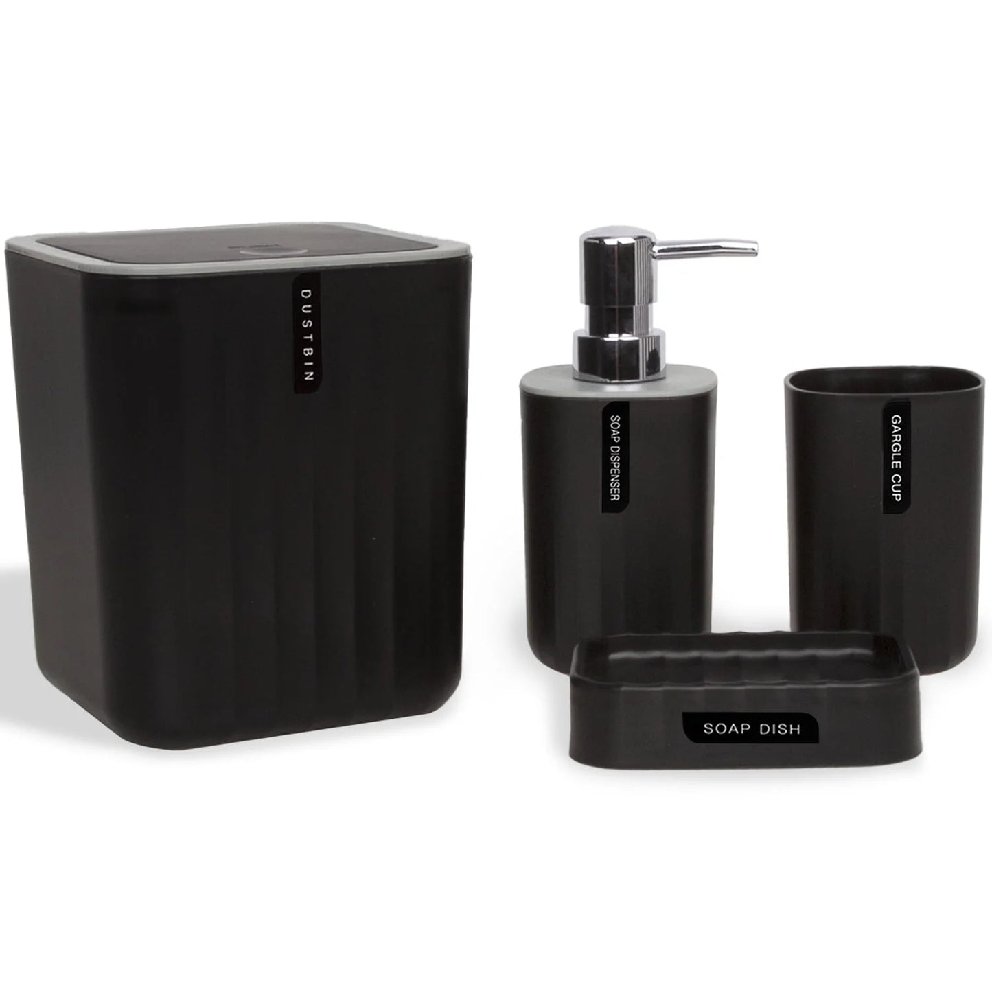 Set de Salle de Bain en Plastique 4 Pièces