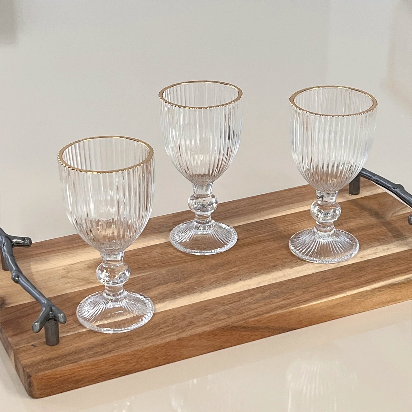 Service de 6 Verres à Zrir en Dorée