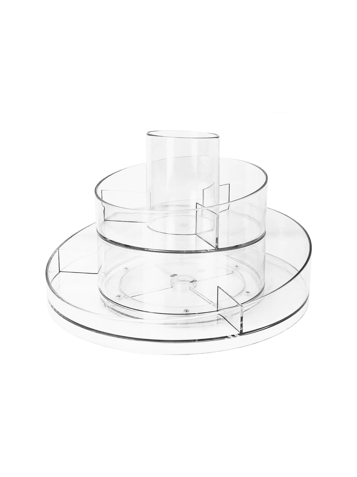 Rangement Maquillage Rotatif en Plastique
