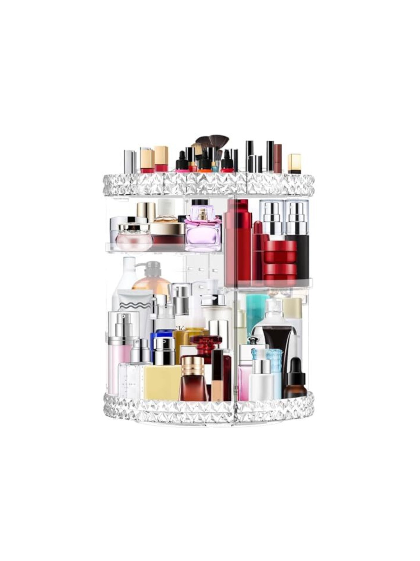 Rangement Étagère Maquillage Rotatif en Plastique