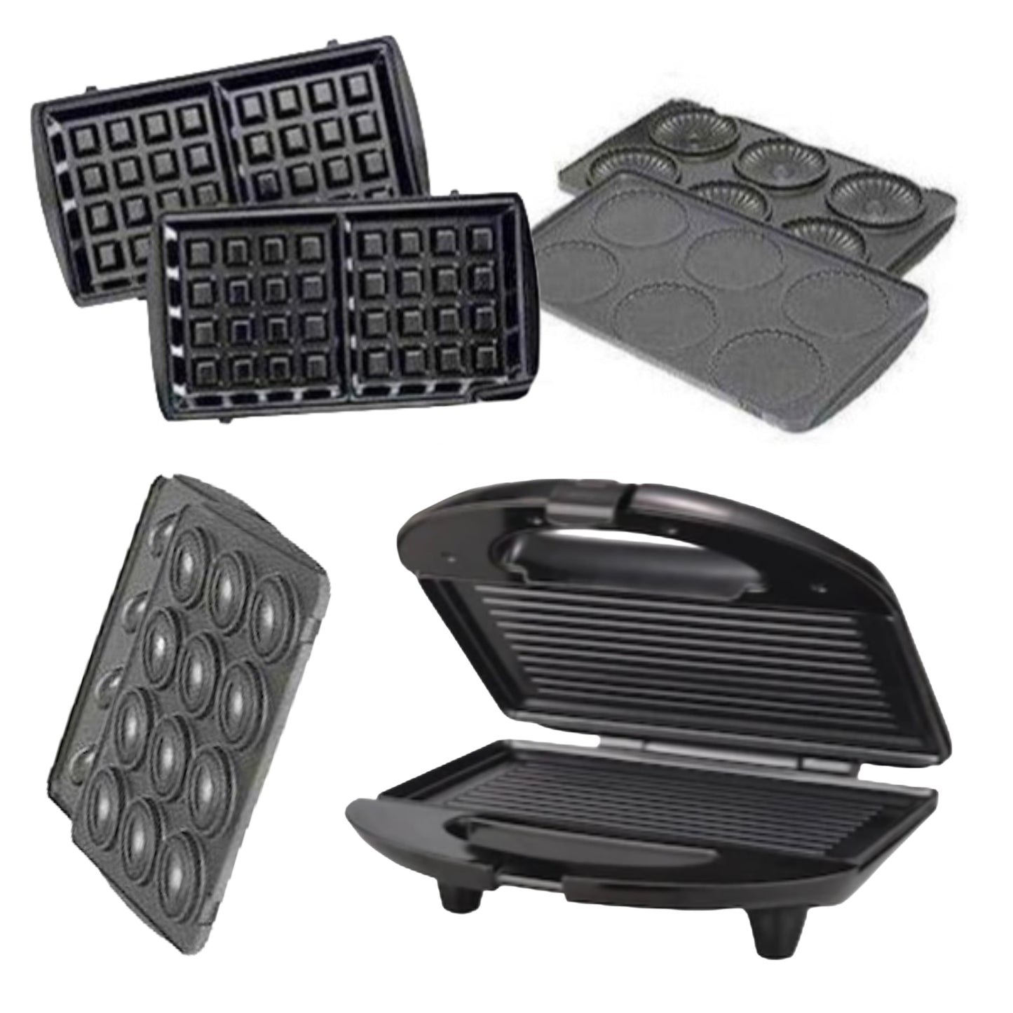 Mini Machine à Panini, Gaufre, Zouza & Maamoul Prova 4en1 750W