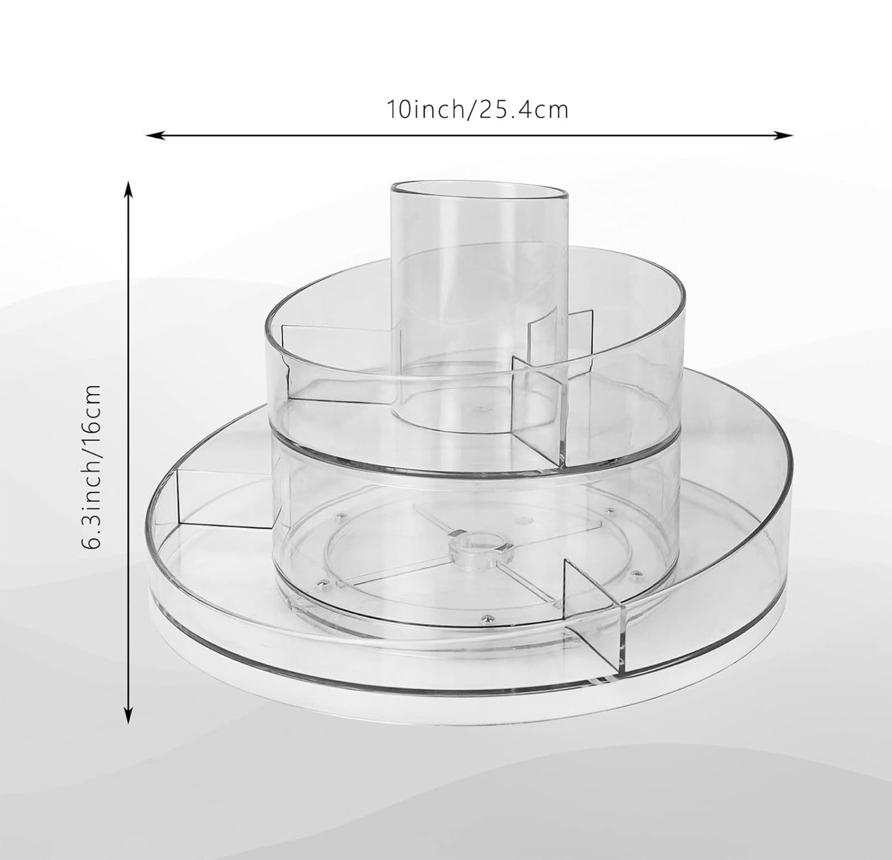 Rangement Maquillage Rotatif en Plastique