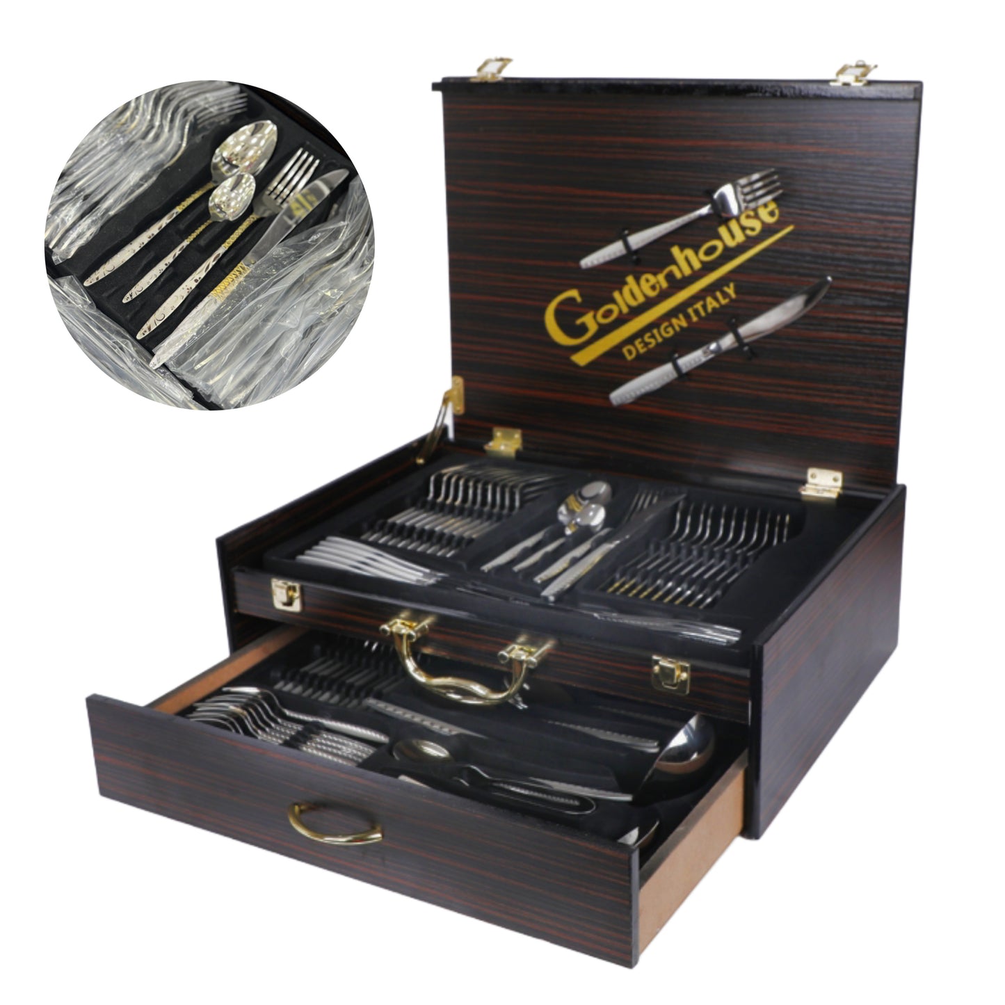 Coffret Ménagère 72 pièces en Acier Inoxydable