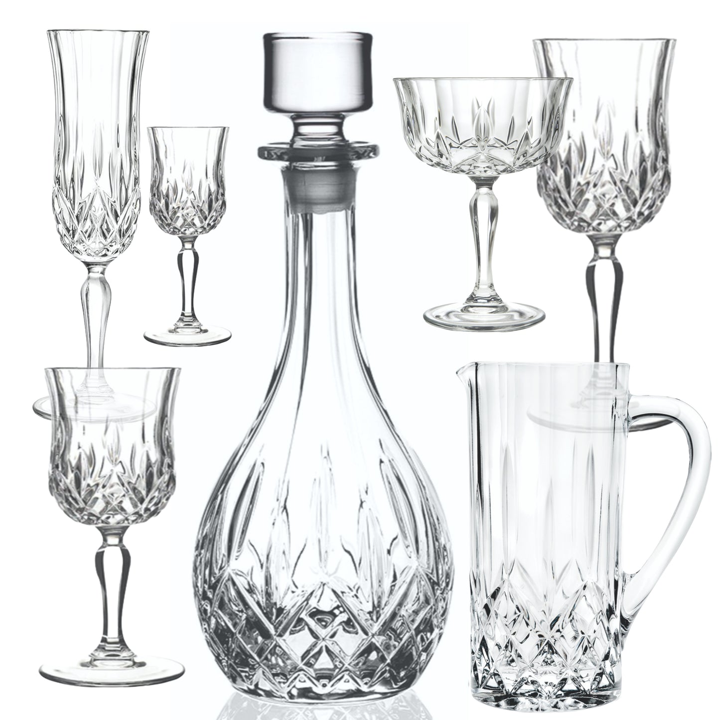 Service en Cristal 32 Pièces RCR Fabriqué en Italie