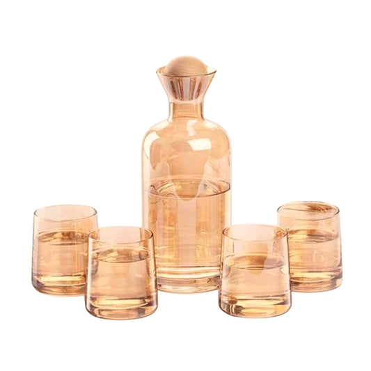 Service de 7 Pièces en Verre Bronze