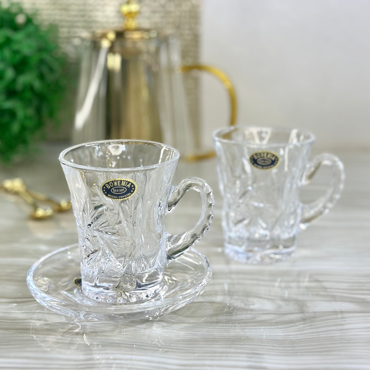 Service À Thé en Cristal BOWEMIA 12 Pièces