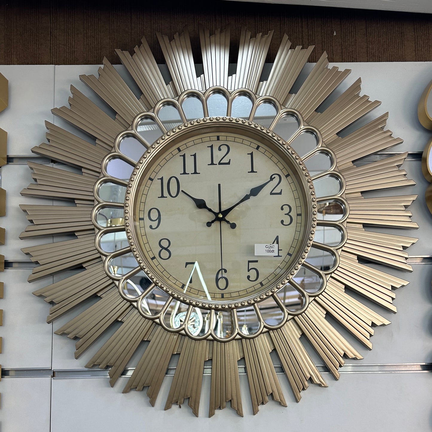 Horloge Murale Décorative en Plastique Rose Gold