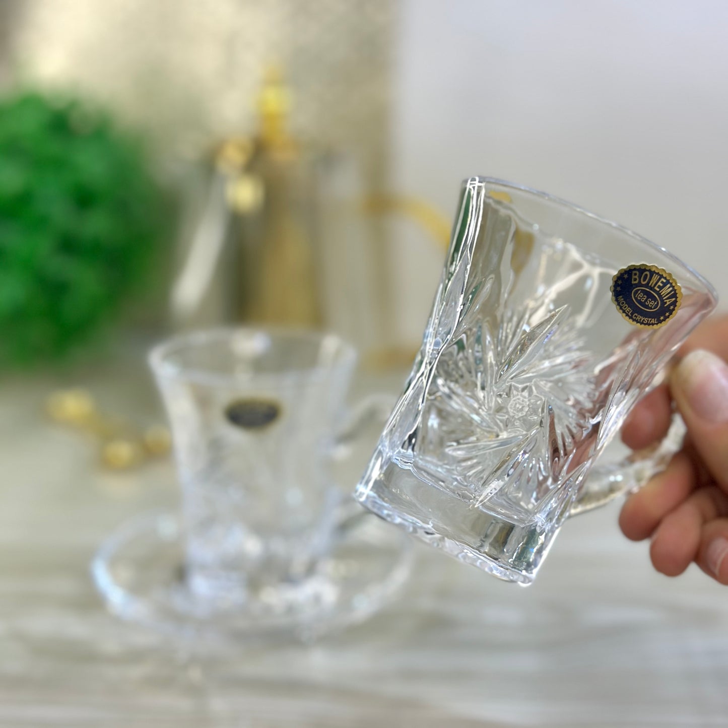 Service À Thé en Cristal BOWEMIA 12 Pièces