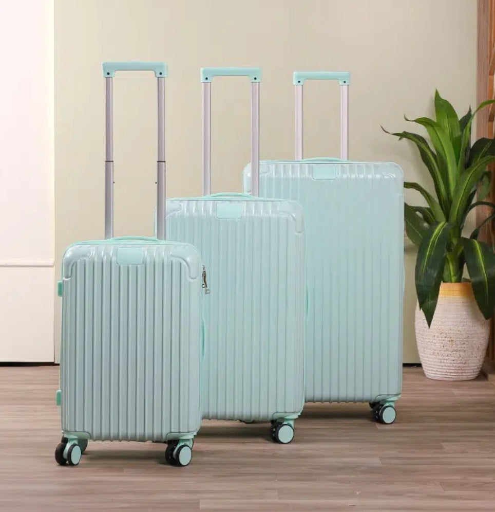 Série de 3 Valises incassables ABS - Turquoise