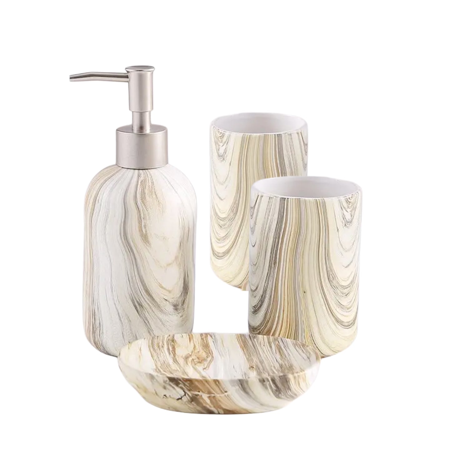 Set de Salle de Bain 4 Pièces en Céramique