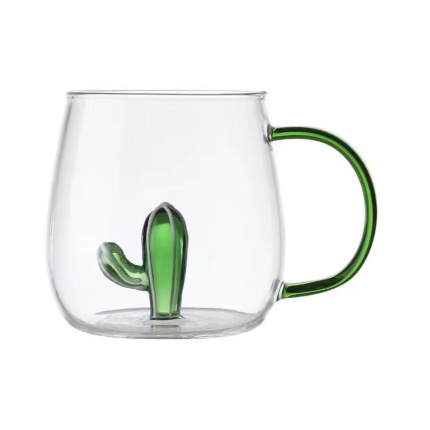 Mug en Verre avec Cactus à l'intérieur
