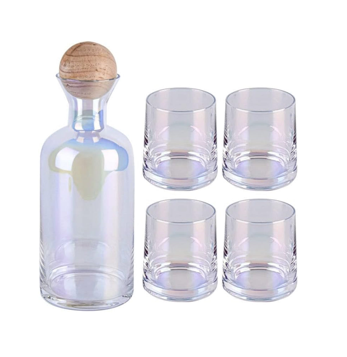 Service à Eau 7 Pièces en Verre Teintée