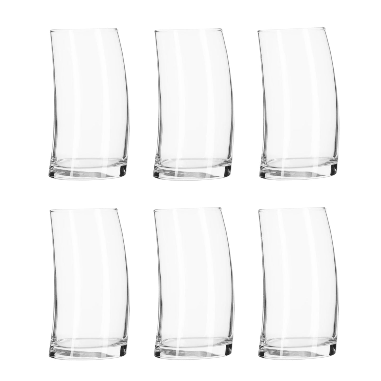 Service de 6 Verres à Eau Incurvé