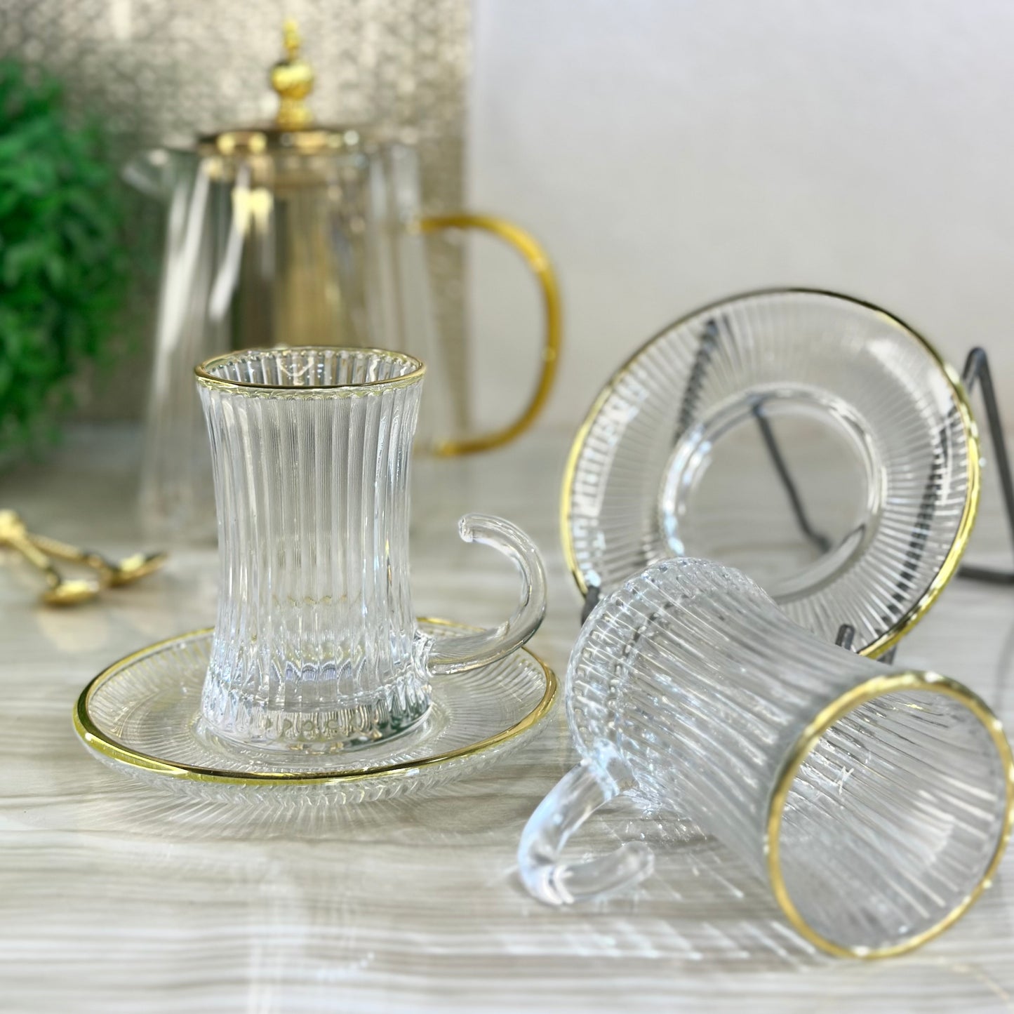 Service À Thé en Verre 12 Pièces