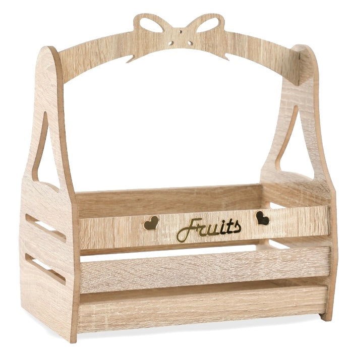 Panier Rangement Fruits en Bois