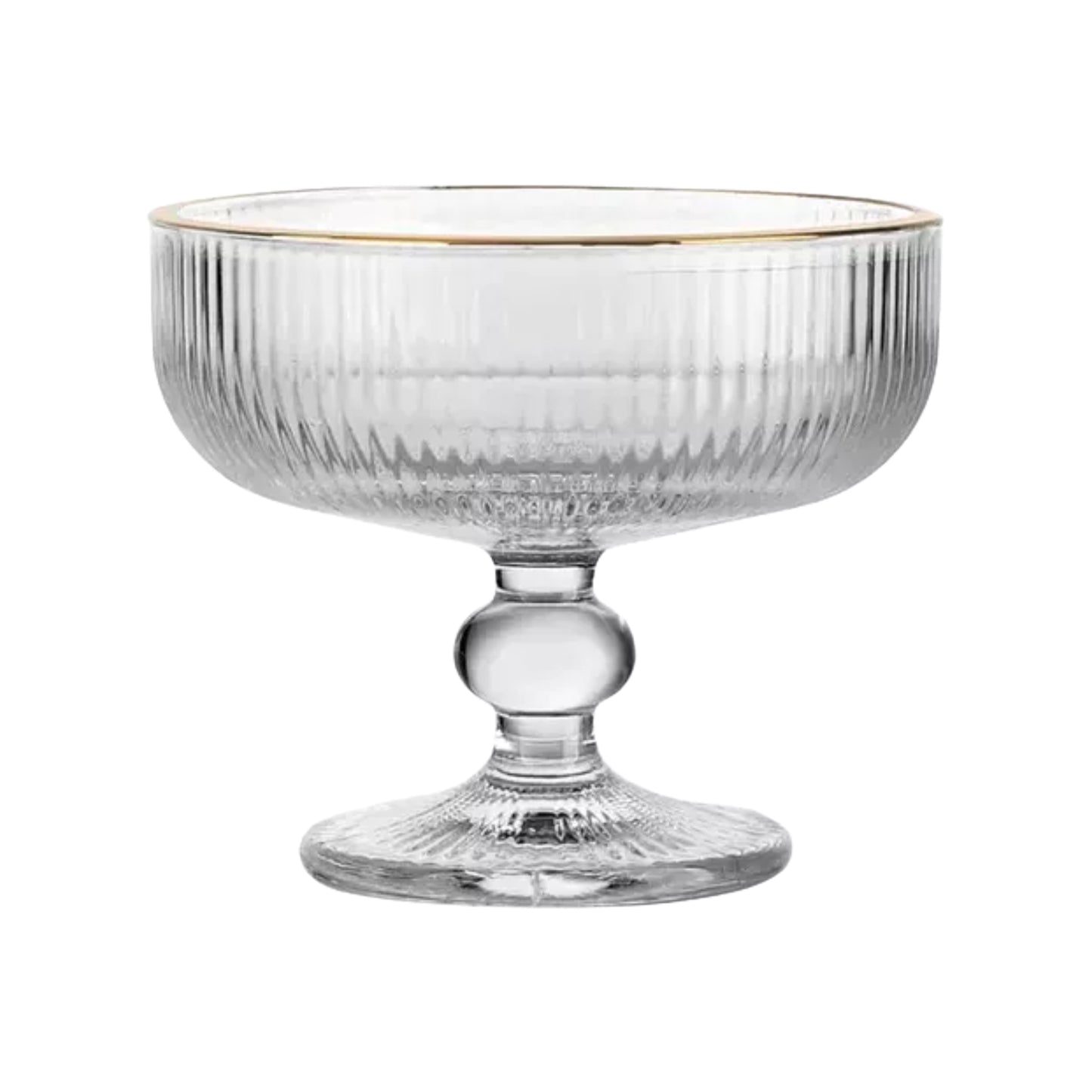 Service de 6 Verres à Crème/Glace en Dorée