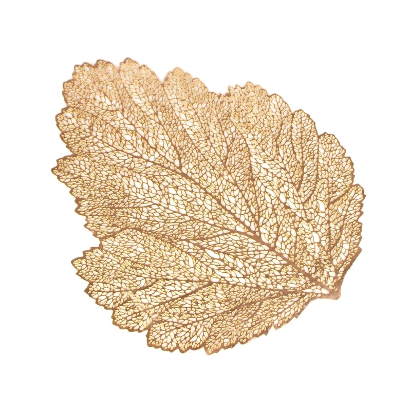 Set de Table Feuille d'Arbre Dorée 46cm