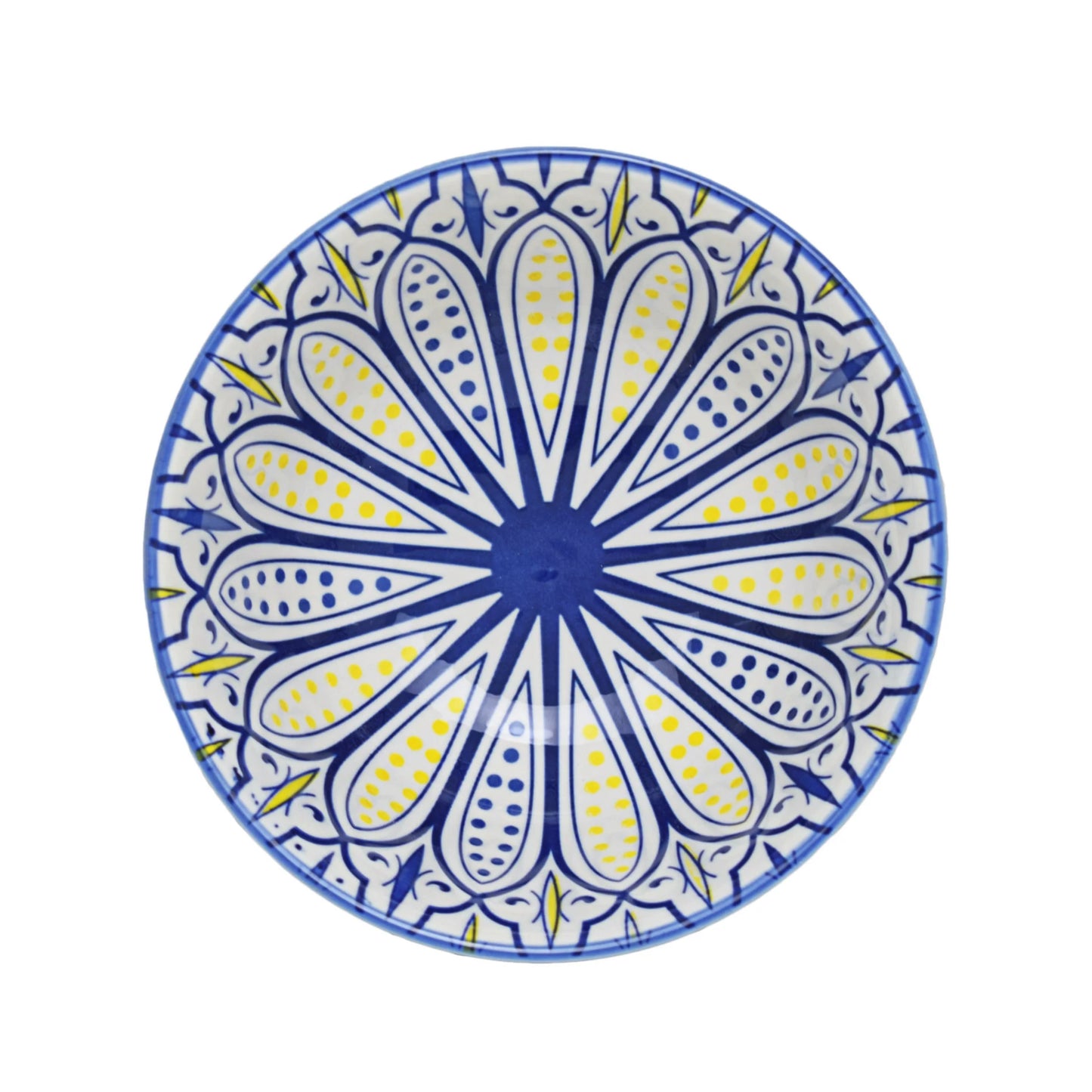 Assiette en Porcelaine Style Arabesque Bleu 15cm